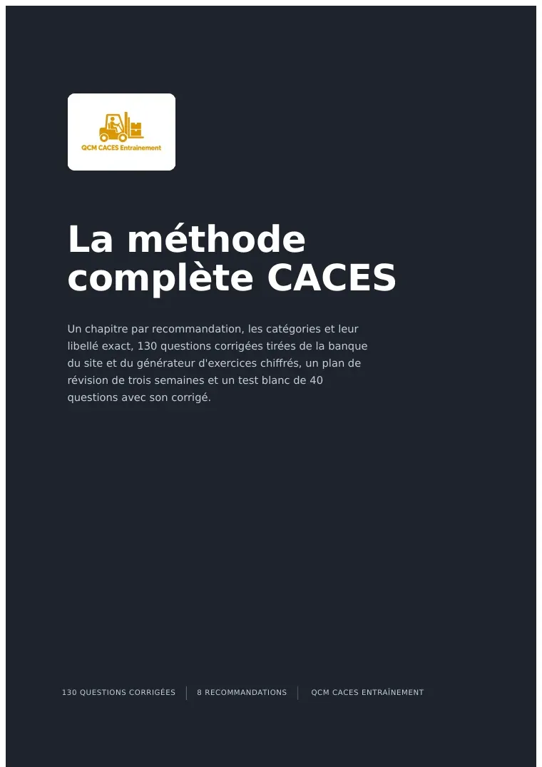 La première page de la méthode complète CACES, document PDF de quarante-six pages